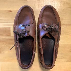 Leather boat shoes loafers size 9